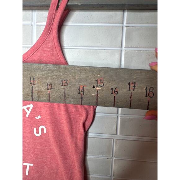 Victoria's Secret XS Pink Strappy Tank Top Soft Stretch White Logo Heart - Picture 4 of 5